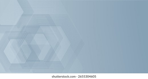 Abstrakte Sechsecklinien auf grauem Hintergrund. Geometrische Streifenlinie Art Design modern