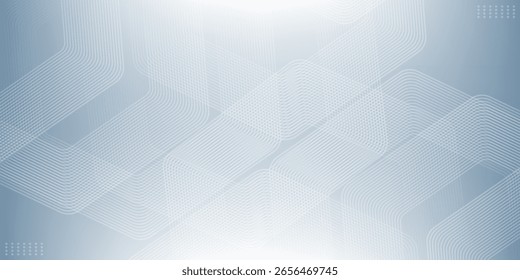 Abstract hexagon lines on gray background. vector illustration.