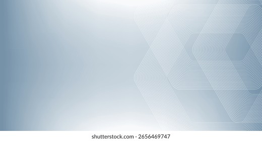 Abstract hexagon lines on gray background. Geometric stripe line art design for poster, brochure, cover, website, banner. modern eps 10.