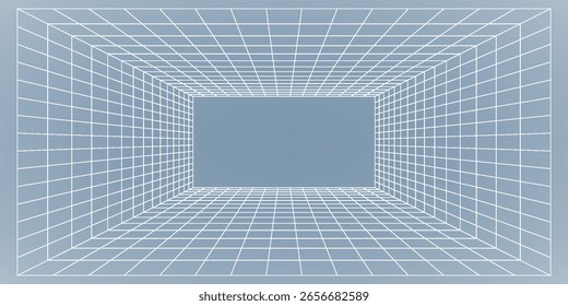 Abstract hexagon lines on gray background. Geometric stripe line art design modern