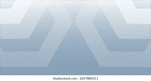 Abstrakte Sechsecklinien auf grauem Hintergrund. Geometrische Streifenlinie einfach. Vektor.