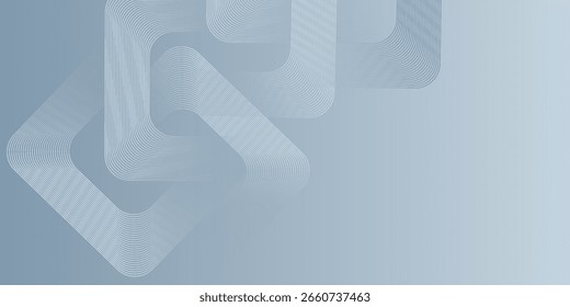 Linhas hexágonas abstratas sobre fundo cinza. Projeto de arte de linha de faixa geométrica moderno