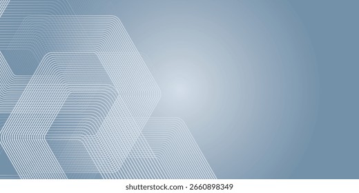 Abstrakte Sechsecklinien auf grauem Hintergrund. Geometrische Streifen Linie Kunst Design schöne moderne Kunst