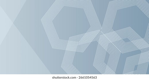 Linhas hexágonas abstratas sobre fundo cinza. Tipo de design de arte de linha de faixa geométrica2