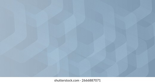 Abstract hexagon lines on gray background. Geometric stripe line art design for poster. vector illustration.