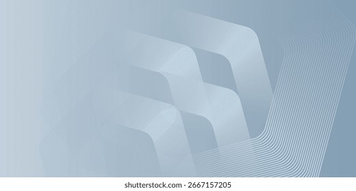 Abstract hexagon lines on gray background. Geometric stripe line art design modern