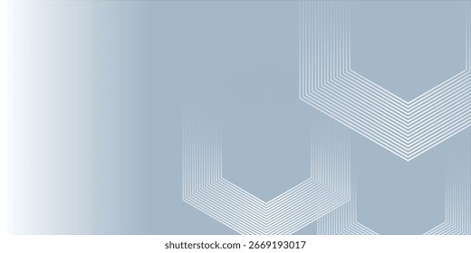Linhas hexágono abstratas sobre fundo cinza moderno