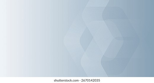 Linhas hexágono abstratas sobre fundo cinza moderno