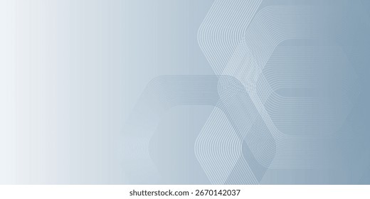 Abstrakte Sechsecklinien auf grauem Hintergrund modern