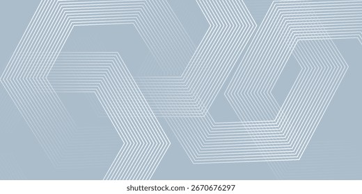 Abstract hexagon lines on gray background. vector geometric stripe illustration eps10