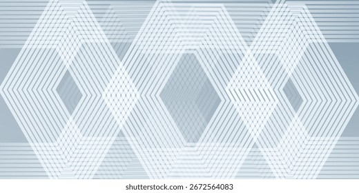 Abstrakte Sechsecklinien auf grauem Hintergrund. Geometrische Streifenlinie Art Design modern