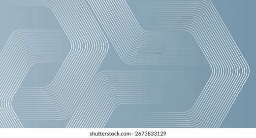 Abstract hexagon lines on gray background. Geometric stripe line art design modern. vector background pattern eps10