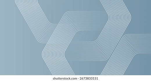 Abstract hexagon lines on gray background. Geometric stripe line art design modern. vector background pattern eps10