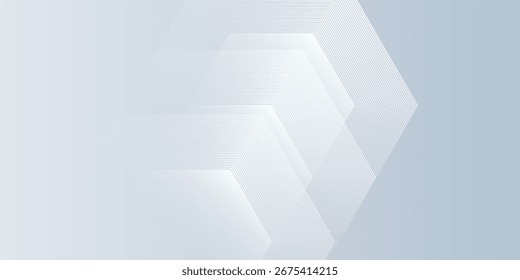 Linhas hexágonas abstratas sobre fundo cinza. Geométrico stripe line art moderno bonito 