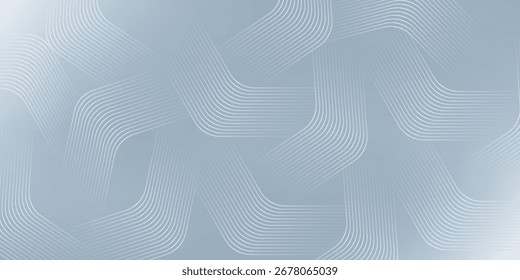 Abstract hexagon lines on gray background. Geometric stripe line art