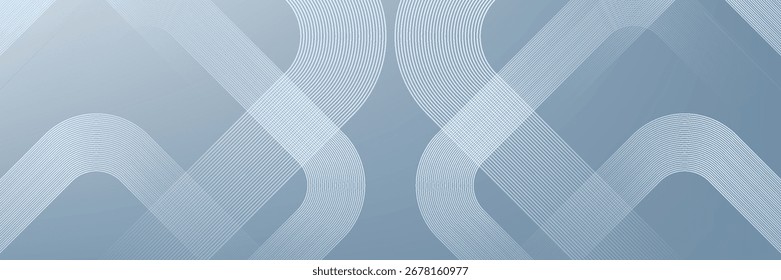 Linhas hexágonas abstratas sobre fundo cinza. Projeto de arte de linha de faixa geométrica para pôster, brochura, capa, site, banner. ilustração vetorial em negócios, pôster.