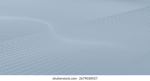 Abstract hexagon lines on gray background. Geometric stripe line art design modern
