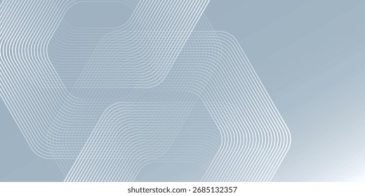 Abstractas líneas hexagonales sobre fondo gris. Línea de rayas geométricas buenas ilustraciones de arte