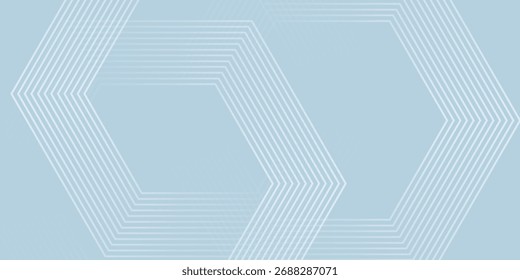 Abstract hexagon lines on gray background. Geometric stripe line art design vector eps10