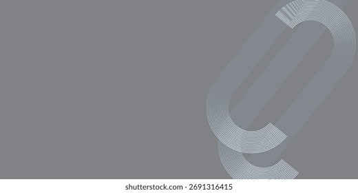 Abstractas líneas hexagonales sobre fondo gris. Diseño geométrico del arte de la línea de la raya para el cartel, folleto, cubierta, Sitio web, Anuncio.