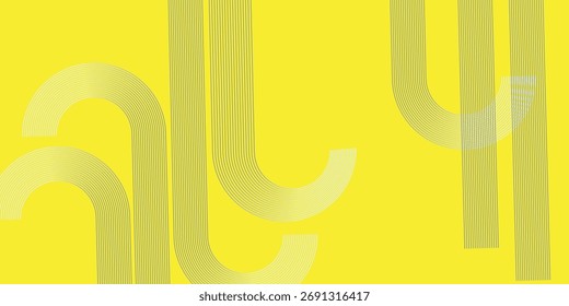 Abstract hexagon lines on gray background. Geometric stripe line art design for poster, brochure, cover, website, banner.