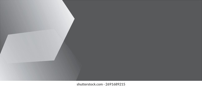 Abstract hexagon lines on gray background. Geometric stripe line art design modern.