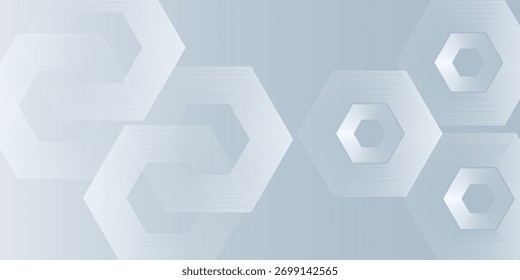 Abstrakte Sechsecklinien auf grauem Hintergrund. Geometrische Streifenlinie Kunst modern