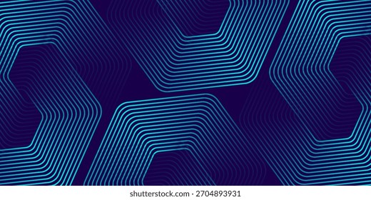 Abstract hexagon lines on gray background. Geometric stripe line art design modern. Eps10