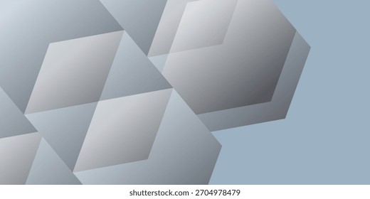 Abstractas líneas hexagonales sobre fondo gris Línea simple moderna