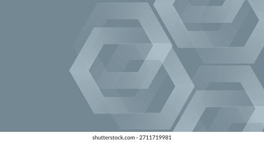 Abstractas líneas hexagonales sobre fondo gris. Diseño de arte de línea de rayas geométricas moderno
