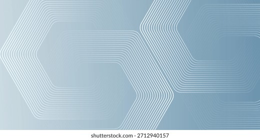 Abstractas líneas hexagonales sobre fondo gris. Diseño geométrico del arte de la línea de la raya para el cartel, folleto, cubierta, Sitio web, Anuncio.