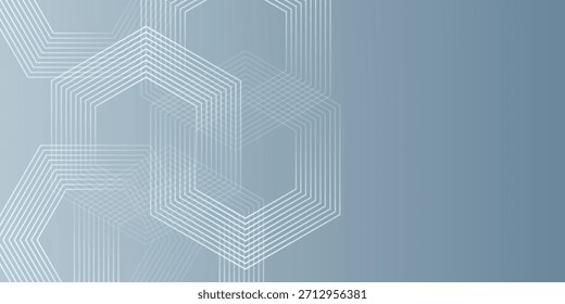 Abstrakte Sechsecklinien auf grauem Hintergrund. Geometrische Streifenlinie Art Design modern
