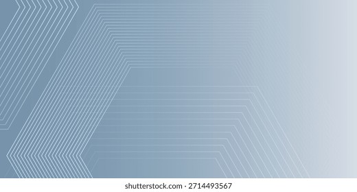 Abstract hexagon lines on gray background. Geometric stripe line art design for poster, brochure, cover, website, banner.