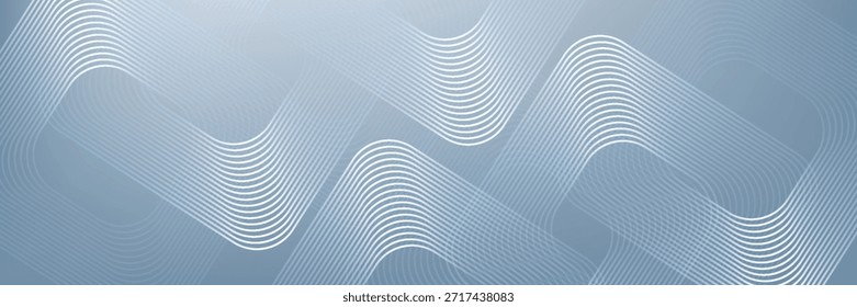 Abstract hexagon lines on gray background. Geometric stripe line art design for poster, brochure, cover, website, banner