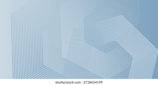 Abstractas líneas hexagonales sobre fondo gris. Diseño geométrico del arte de la línea de la raya para el cartel, folleto, cubierta, Sitio web, Anuncio.