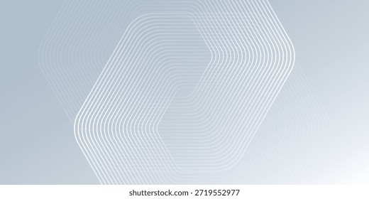 Abstract hexagon lines on gray background. Gradient geometric mnimalist gradient