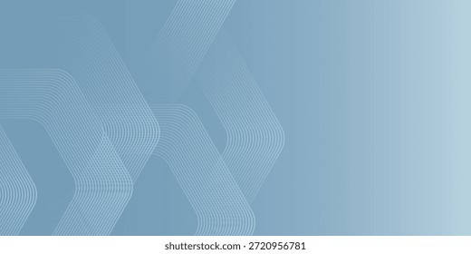 Abstract hexagon lines on gray and blue combination background. 