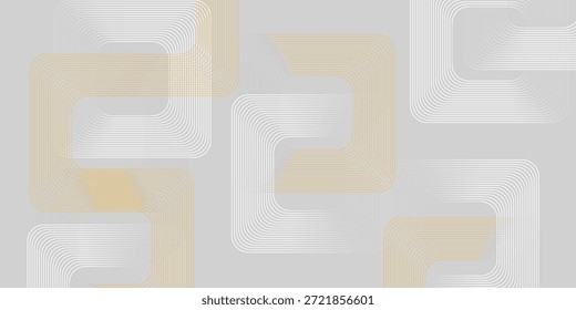 Abstrakte Sechsecklinien auf grauem Hintergrund. Geometrisches Streifenliniendesign für Poster, Broschüre, Cover, Website, Banner

