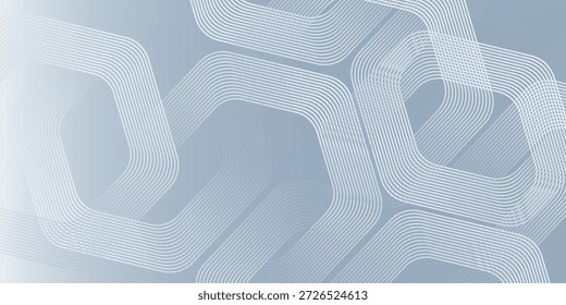 Abstrakte Sechsecklinien auf grauem Hintergrund. Geometrische Streifenlinie Art Design modern

