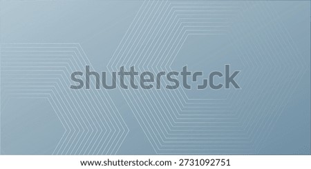 Abstract hexagon lines on gray background. Geometric stripe line art, gray modern