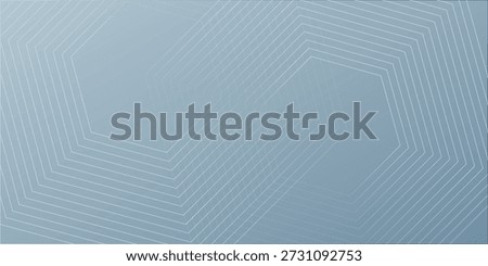Abstract hexagon lines on gray background. Geometric stripe line art, gray modern