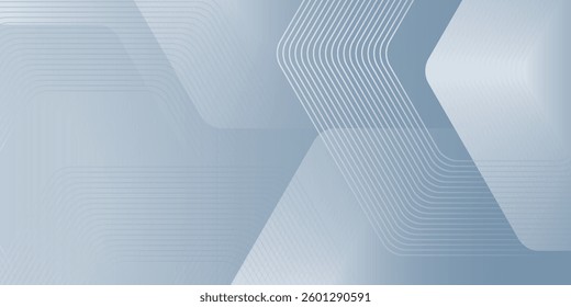 Abstract hexagon lines on grey background. Geometric line design for poster, flyer, cover, website, banner. Vector illustration