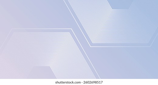 Abstract hexagon lines on light mesh blue an pink background. Geometric stripe line art design for poster, brochure, cover, website, header, web banner, presentation modern