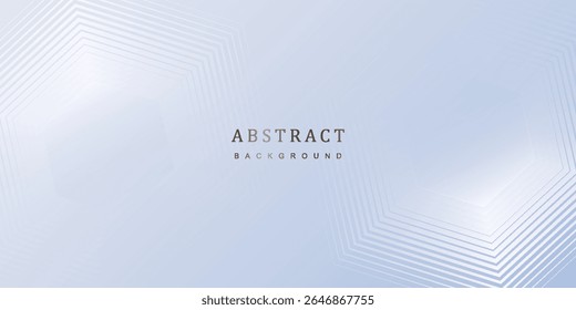 Abstract hexagon lines on light mesh blue an pink background. Geometric stripe line simple