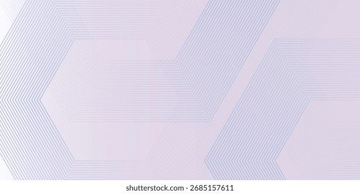 Líneas Abstractas del hexágono en el hexágono moderno del fondo azul y rosado de la malla ligera