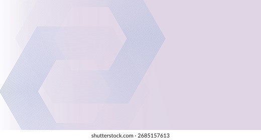 Linhas de hexágono abstratas em azul de malha clara e rosa fundo hexágono moderno