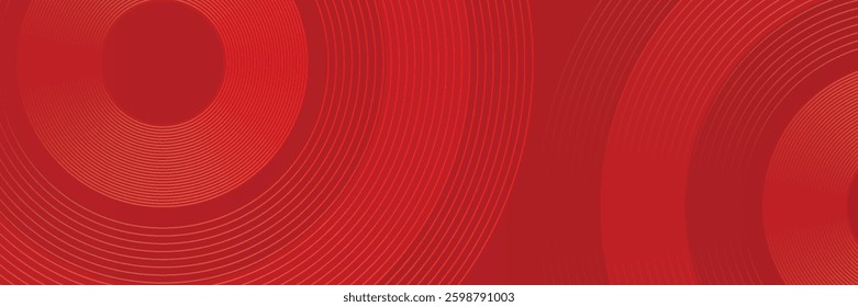 Abstract hexagon lines on red background. Geometric stripe line art design modern, eps10.
