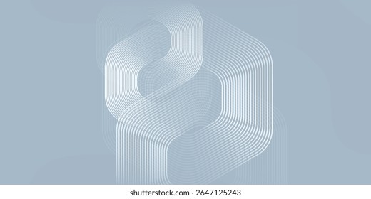 Linhas hexágono abstratas em azul de fundo branco. Geométrico stripe line art design moderno bom simples arte agradável