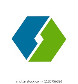 Logotipo del hexágono Abstractas