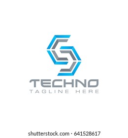 Abstract hexagon logo